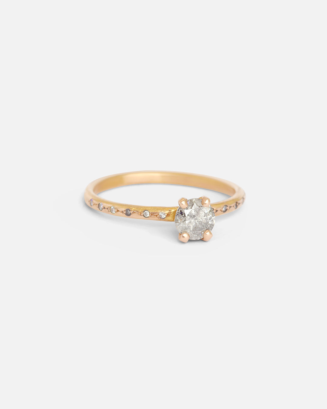 Side view of Echo / Salt & Pepper Ring By Vena Amoris