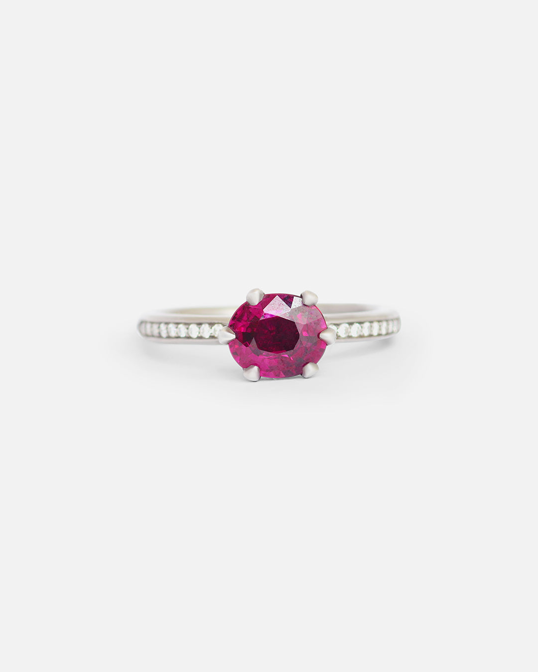 Iris / Neon Garnet Ring By Vena Amoris in ENGAGEMENT Category