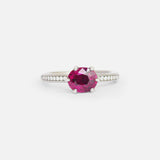 Iris / Neon Garnet Ring By Vena Amoris in ENGAGEMENT Category