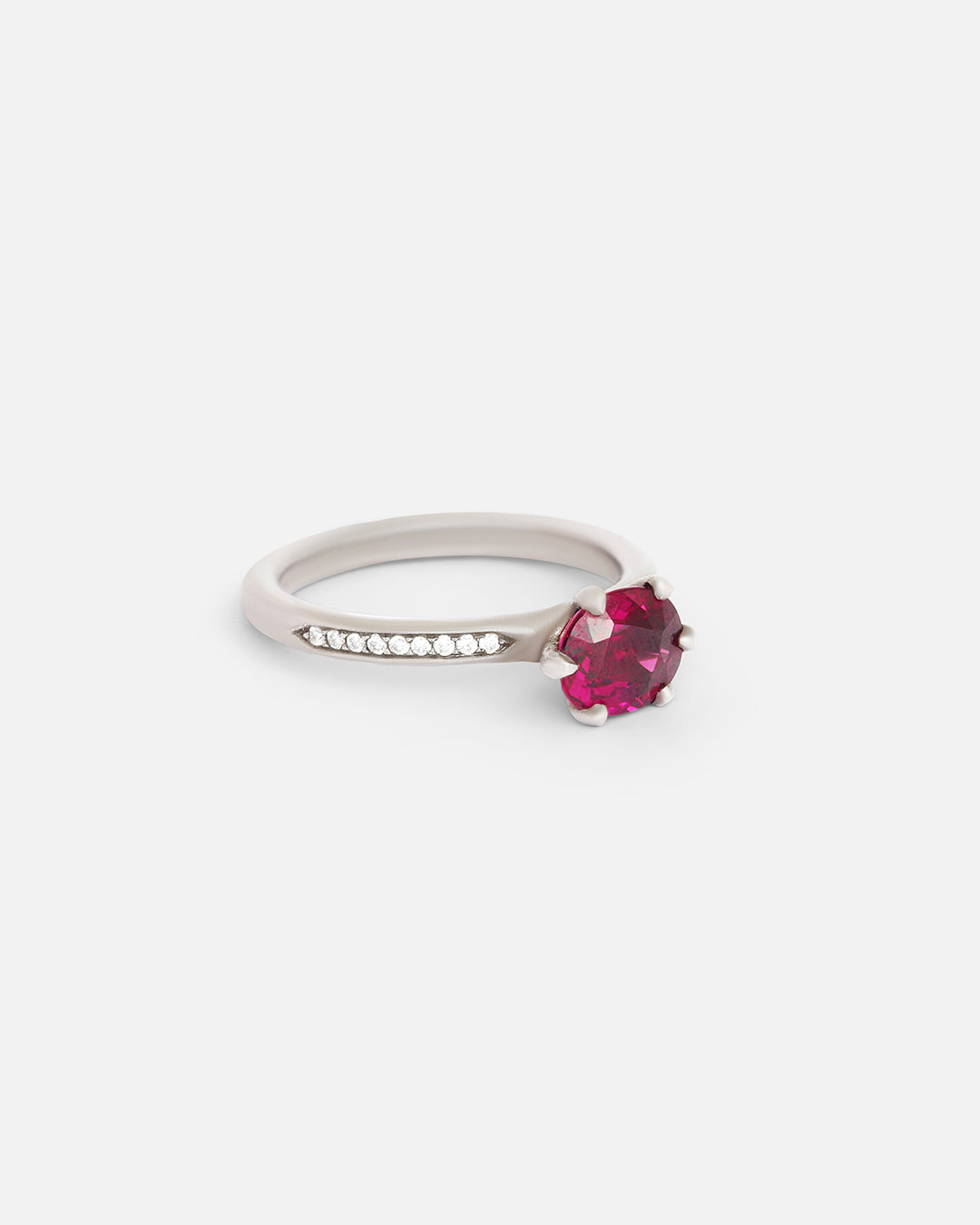 Iris / Neon Garnet Ring By Vena Amoris in ENGAGEMENT Category