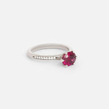 Iris / Neon Garnet Ring By Vena Amoris in ENGAGEMENT Category
