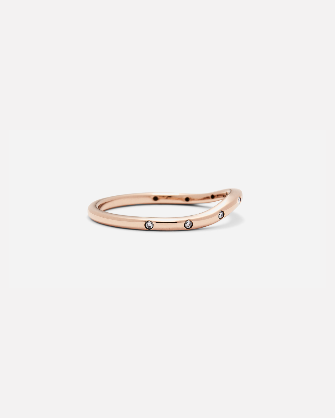 Wave Band / Flush 8 Diamonds By fitzgerald jewelry