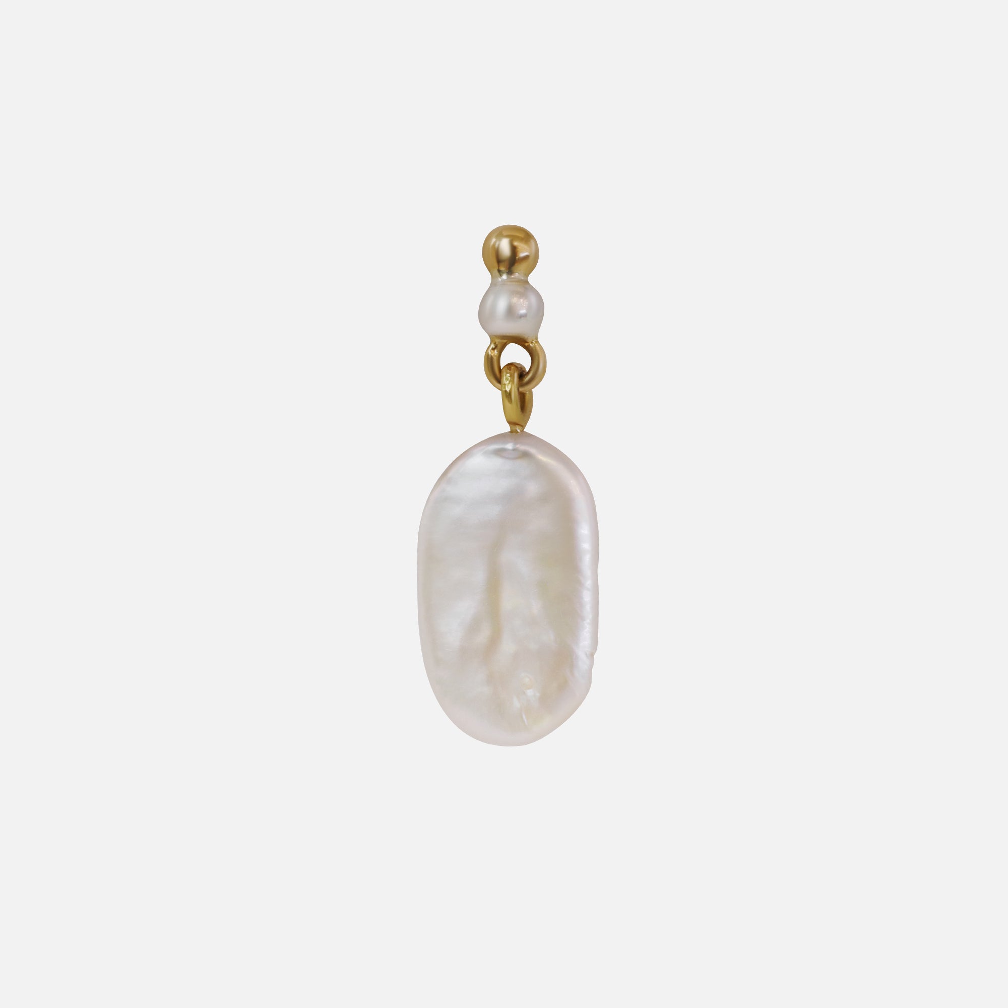 Recycled Pearl Drop / Single Earring By Young Sun Song in earrings Category
