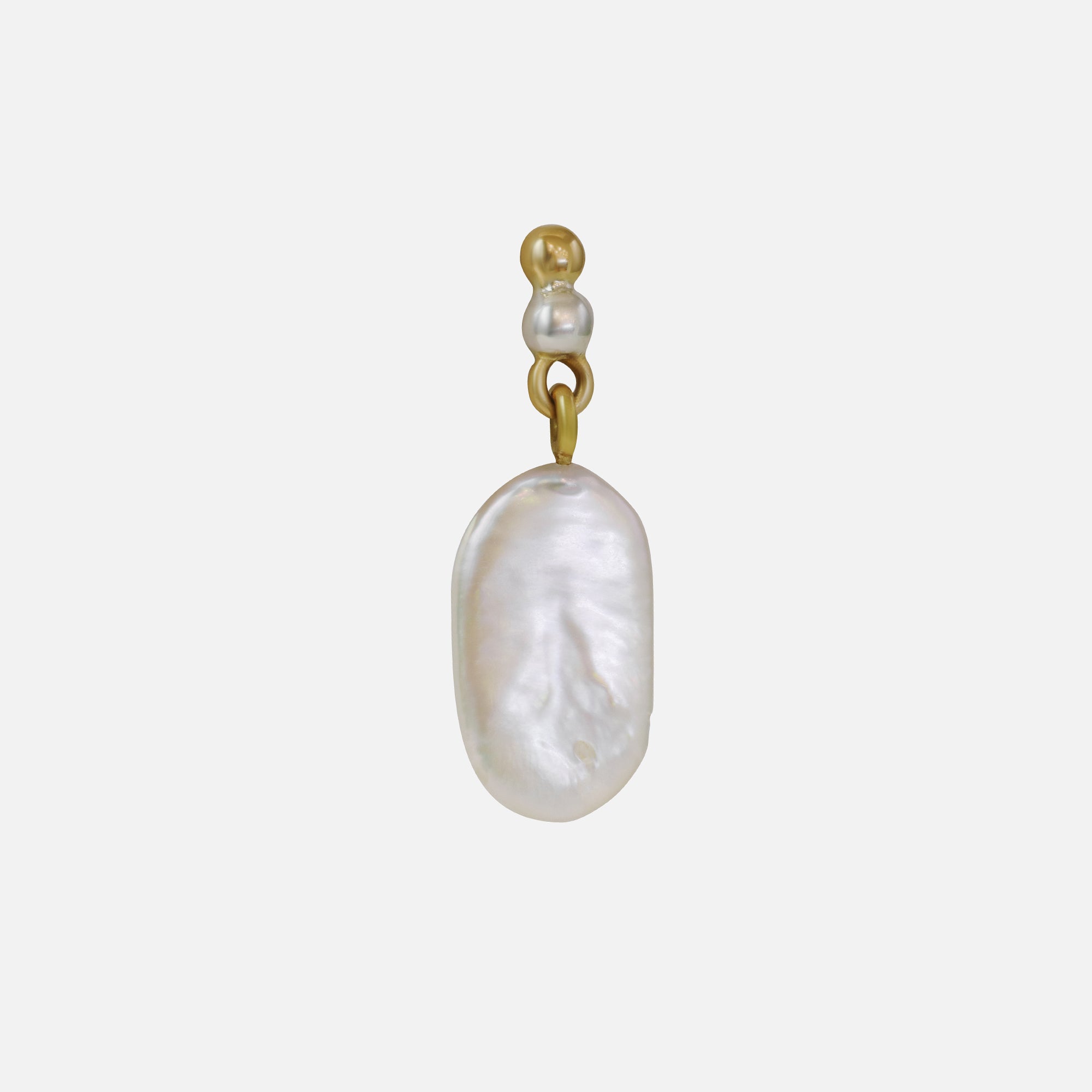 Recycled Pearl Drop / Single Earring By Young Sun Song in earrings Category