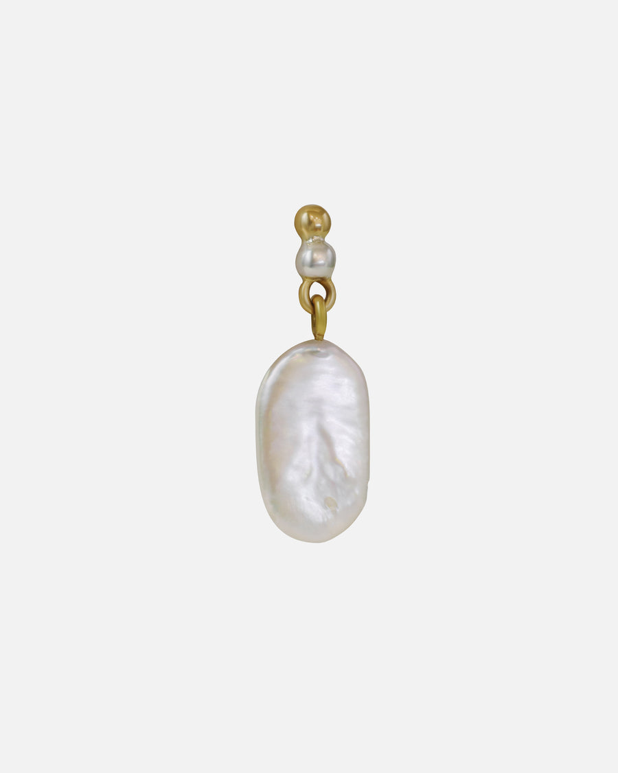 Recycled Pearl Drop / Single Earring By Young Sun Song in earrings Category