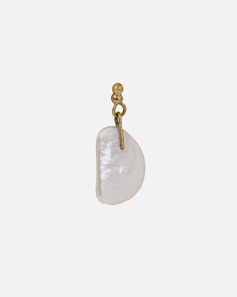 Recycled Pearl Drop Wire / Single Earring By Young Sun Song in earrings Category