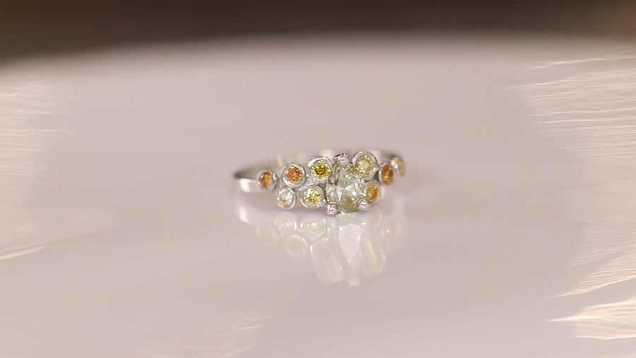 Dew 3 / Champagne Pear Ring