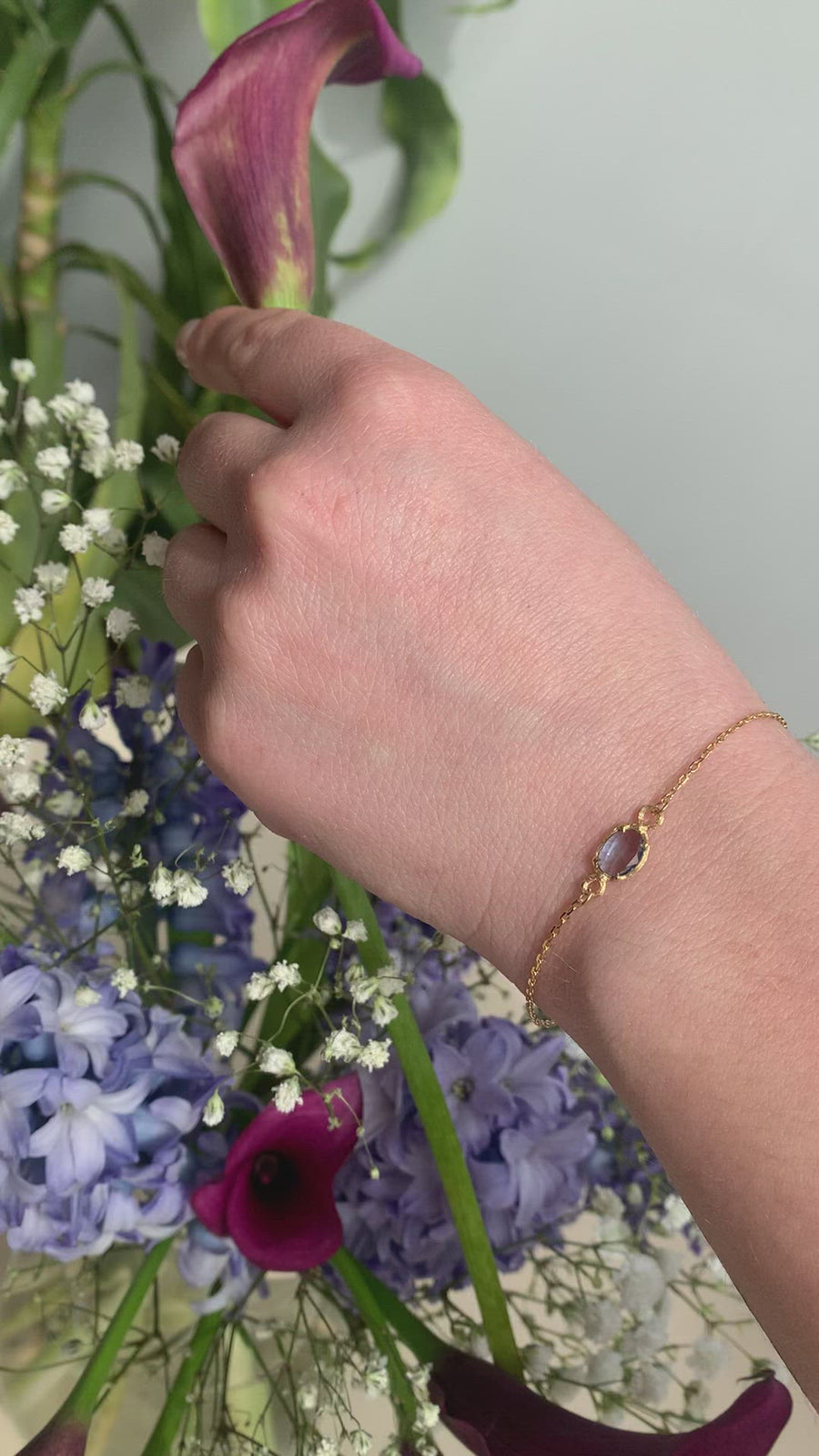 Silk / Rose Cut Sapphire Bracelet