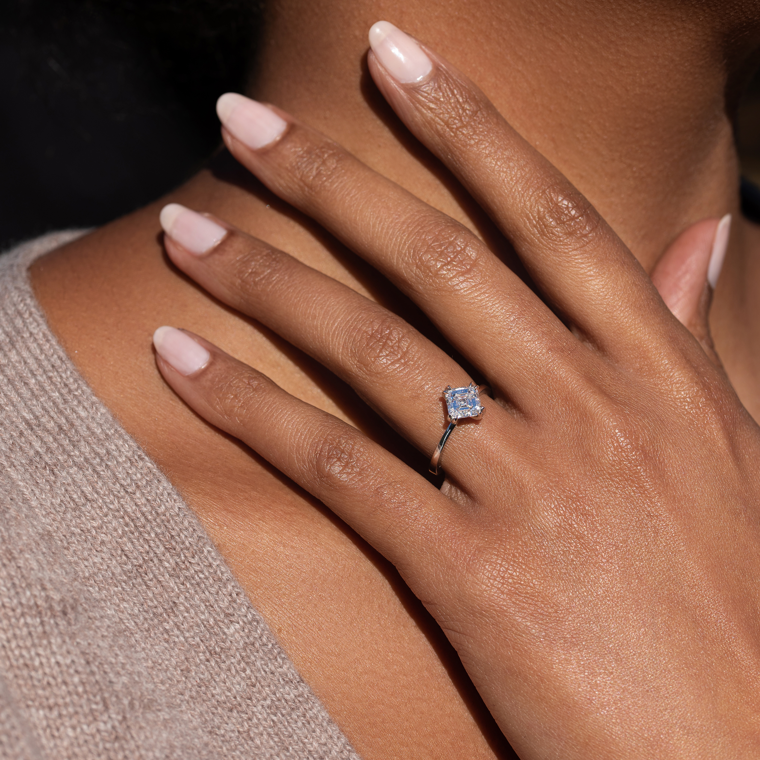 Ash Asscher Cut Diamond Ring Engagement Rings Fitzgerald Jewelry