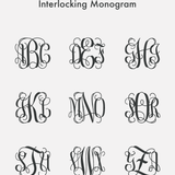 Jewelry Engraving Font Selection Interlocking Monogram By Add On in Add Ons Category