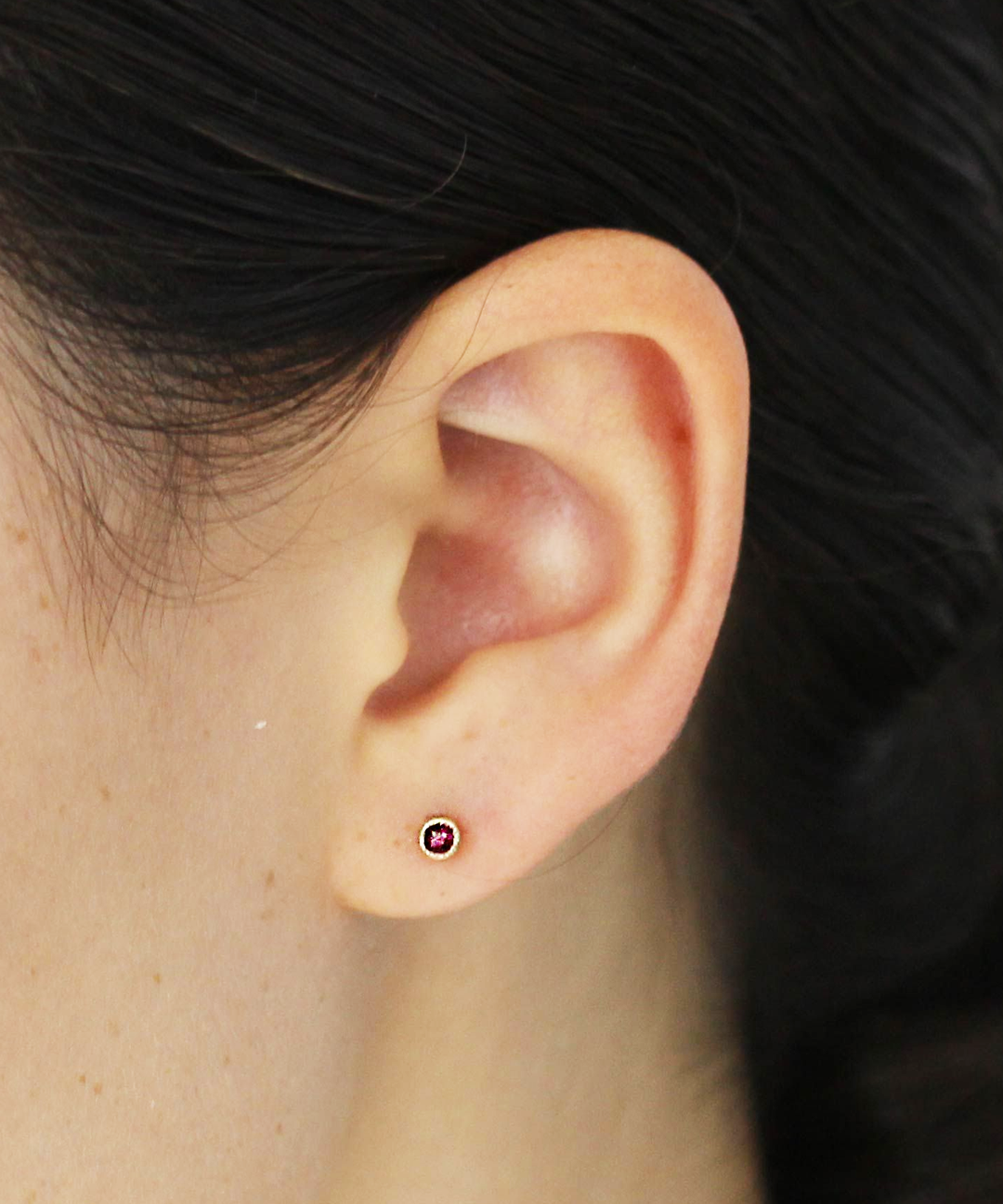 Melee Ball / Ruby Studs By Hiroyo