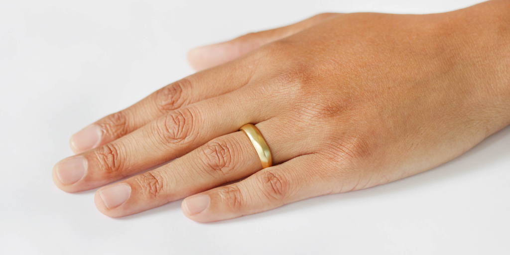 Wide Pebble Band By Hiroyo