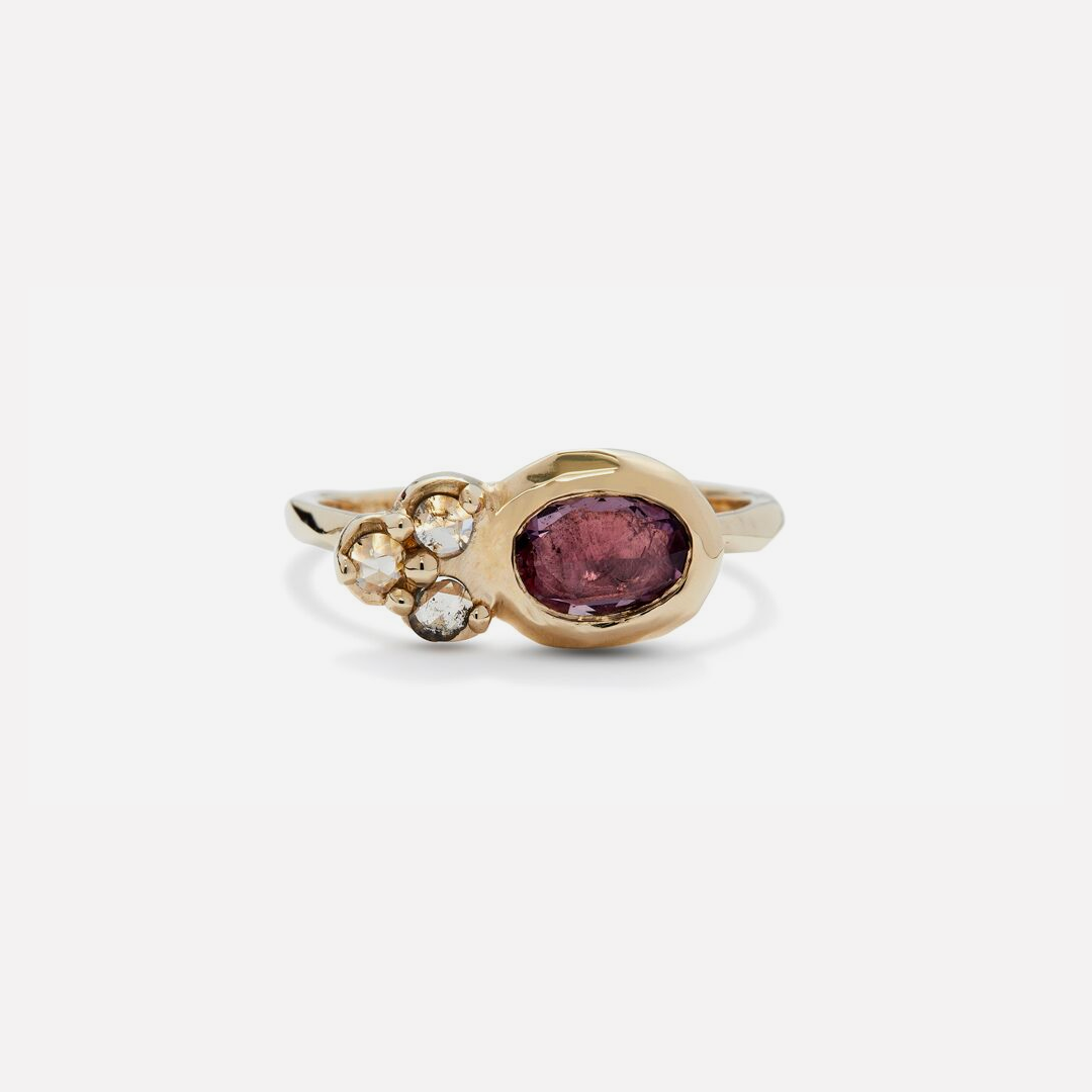 Pebble Ring / Rose cut Sapphire By Hiroyo in rings Category