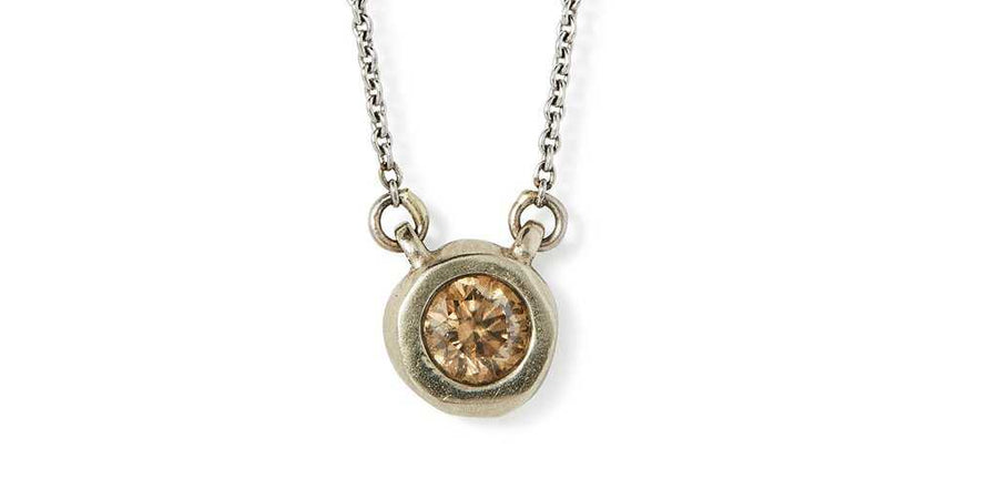 Pebble Pendant / Brown Diamond By Hiroyo in pendants Category