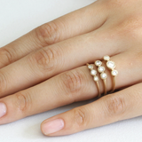 Melee 9 Small / White Diamonds By Hiroyo in rings Category