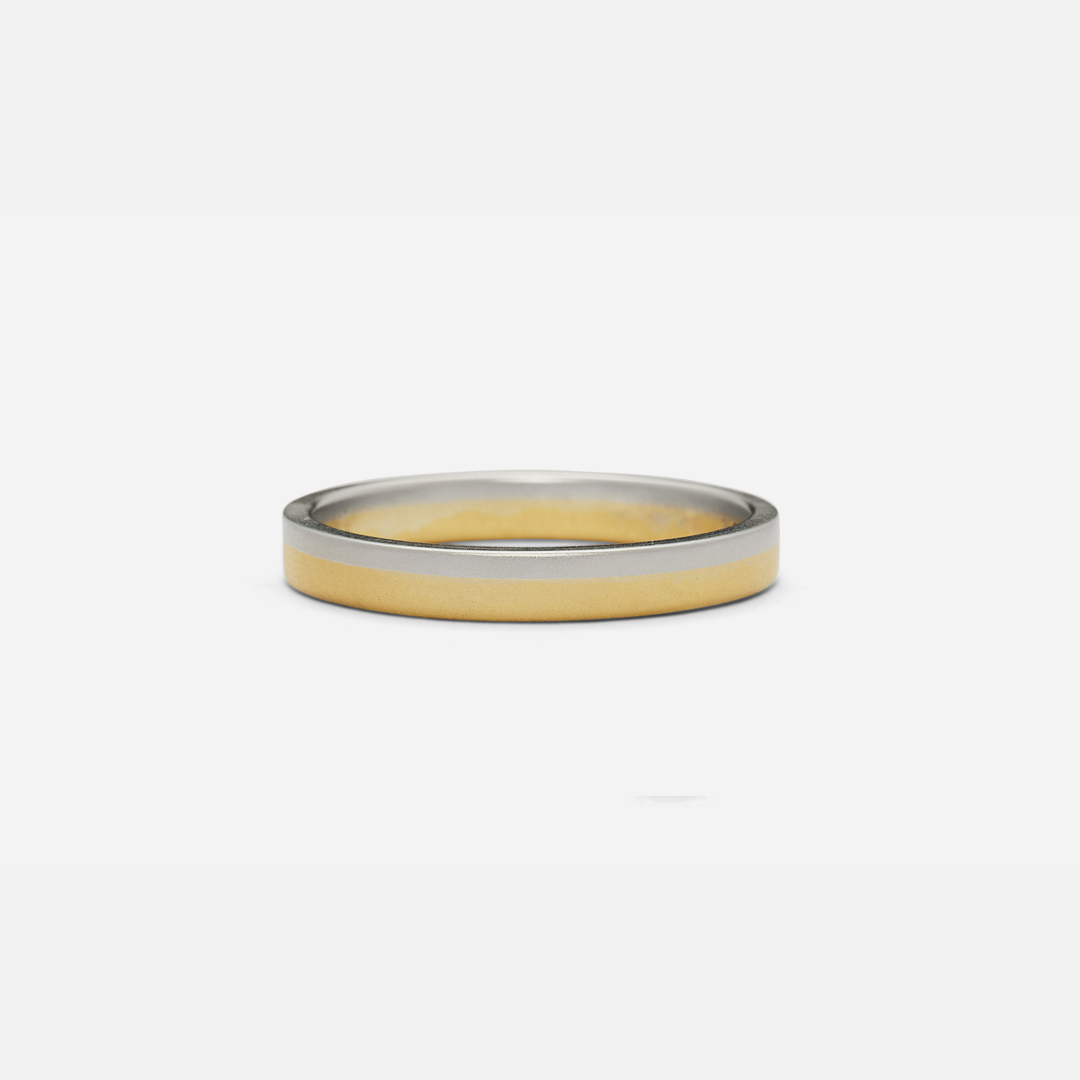 Flat Band / 2-Tone By fitzgerald jewelry