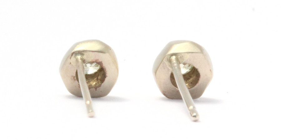 Mini Pebble Studs / Yellow Diamond By Hiroyo in earrings Category